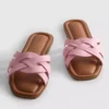 Sandalias de imitación de cuero trenzado