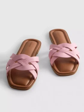 Sandalias de imitación de cuero trenzado
