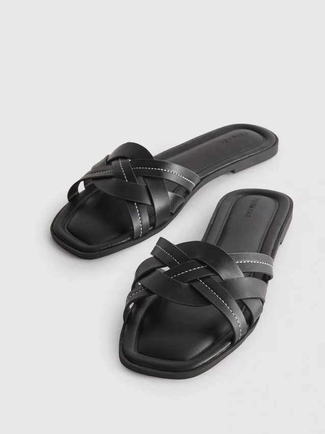 Sandalias de imitación de cuero trenzado