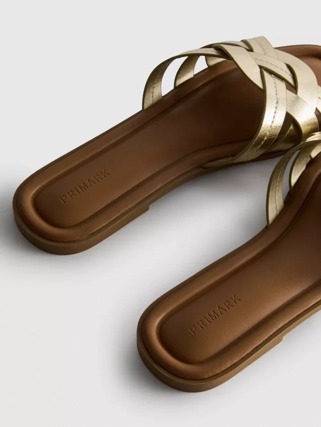 Sandalias de imitación de cuero trenzado