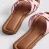 Sandalias de imitación de cuero trenzado