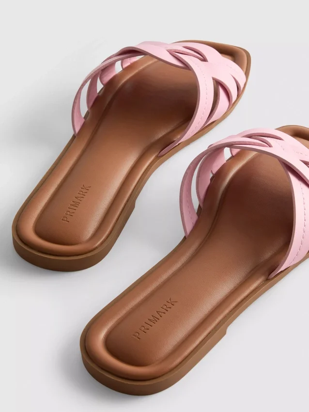 Sandalias de imitación de cuero trenzado