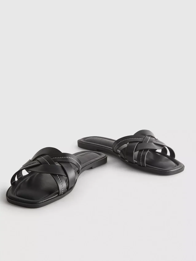 Sandalias de imitación de cuero trenzado