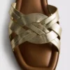 Sandalias de imitación de cuero trenzado