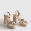 Sandalias de plataforma con detalle de nudo
