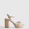 Sandalias de plataforma con detalle de nudo