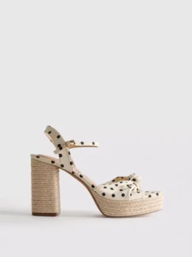 Sandalias de plataforma con detalle de nudo