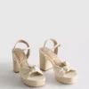 Sandalias de plataforma con detalle de nudo