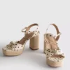 Sandalias de plataforma con detalle de nudo