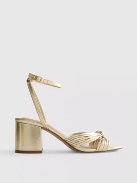 Sandalias de tacón con detalle retorcido