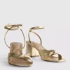 Sandalias de tacón con detalle retorcido