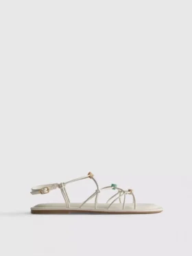Sandalias de tiras con cuentas