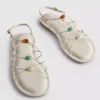 Sandalias de tiras con cuentas