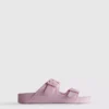 Sandalias de tiras gruesas con doble hebilla