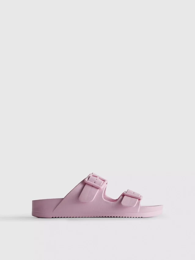 Sandalias de tiras gruesas con doble hebilla