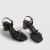Sandalias de tiras trenzadas con tacón grueso