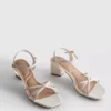Sandalias de tiras trenzadas con tacón grueso