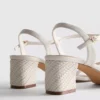 Sandalias de tiras trenzadas con tacón grueso