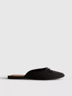 Sandalias tipo bailarina tipo mules con detalle de moño