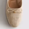 Sandalias tipo bailarina tipo mules con detalle de moño