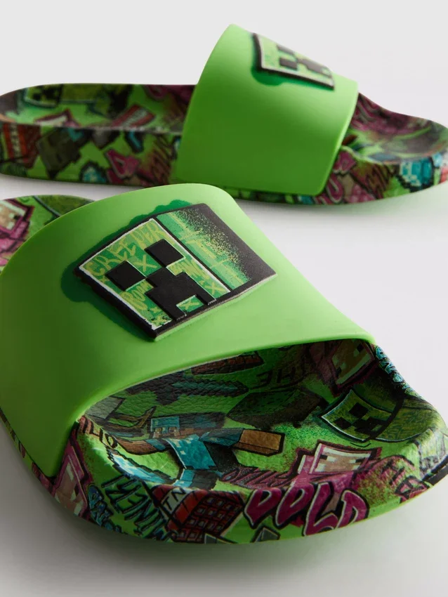Sandalias tipo deslizadoras de Minecraft