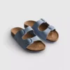 Sandalias tipo mules con doble correa con hebilla