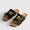 Sandalias tipo mules con doble correa con hebilla