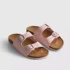Sandalias tipo mules con doble correa con hebilla