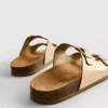 Sandalias tipo mules con doble correa con hebilla