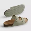 Sandalias tipo mules con doble correa con hebilla