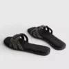 Sandalias tipo mules con pedrería