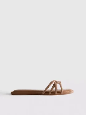 Sandalias tipo mules con tejido Diamanta