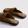 Sandalias tipo mules tipo mocasín de imitación de gamuza