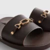 Sandalias tipo «snaffle» de imitación de cuero