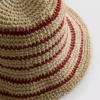 Sombrero de pescador tejido a rayas