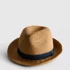 Sombrero trilby de paja