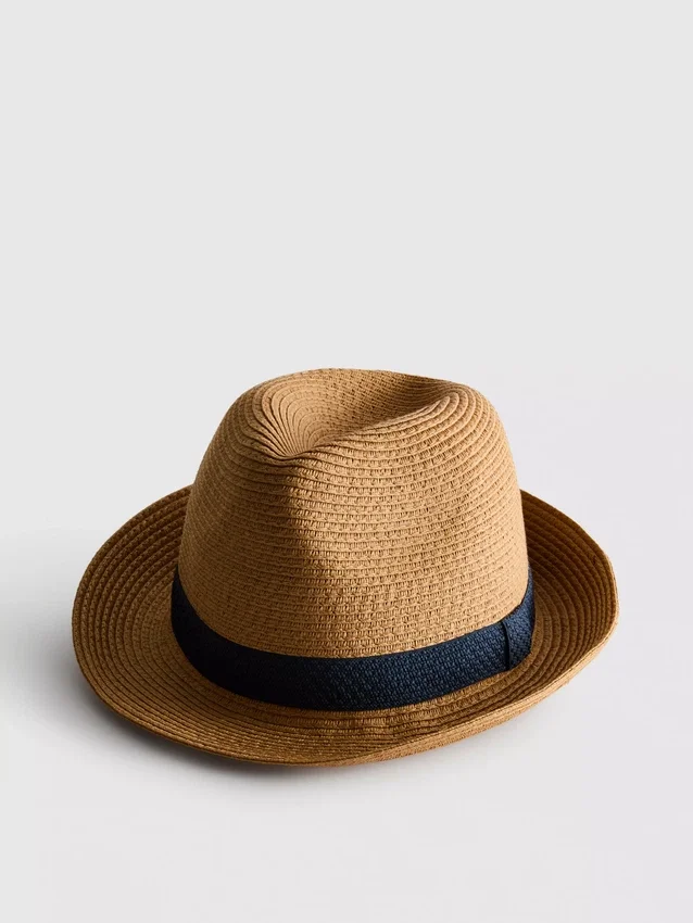 Sombrero trilby de paja