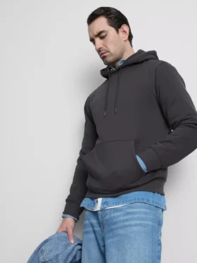 Sudadera con capucha de mezcla de algodón