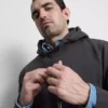 Sudadera con capucha de mezcla de algodón