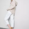 Sudadera con capucha de punto y cordón
