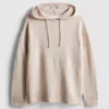 Sudadera con capucha de punto y cordón