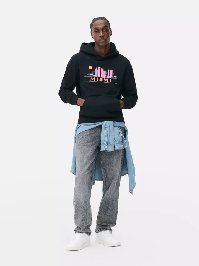 Sudadera con capucha «Miami Skyline»