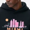 Sudadera con capucha «Miami Skyline»