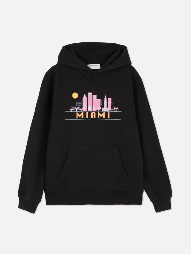 Sudadera con capucha «Miami Skyline»