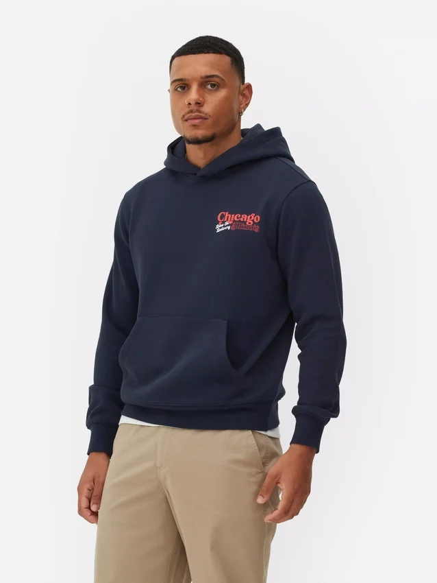 Sudadera con capucha y diseño de pizza «deep dish» de Chicago