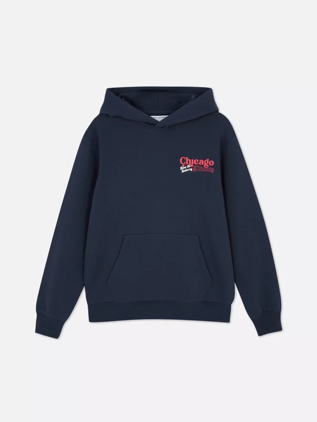 Sudadera con capucha y diseño de pizza «deep dish» de Chicago