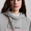 Sudadera con capucha y estampado de mezcla de algodón