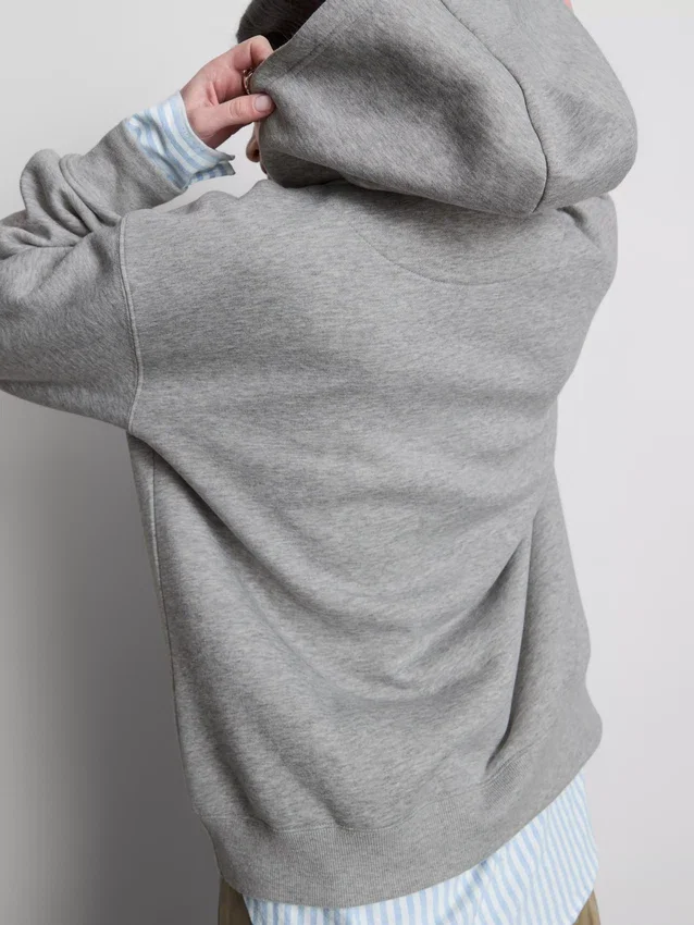 Sudadera con capucha y estampado de mezcla de algodón