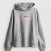 Sudadera con capucha y estampado de mezcla de algodón