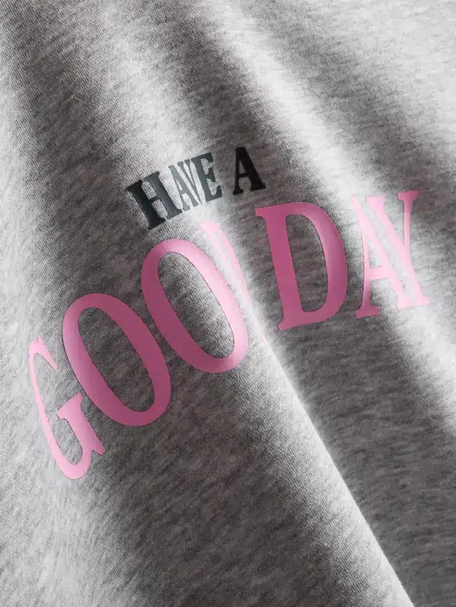 Sudadera con capucha y estampado de mezcla de algodón